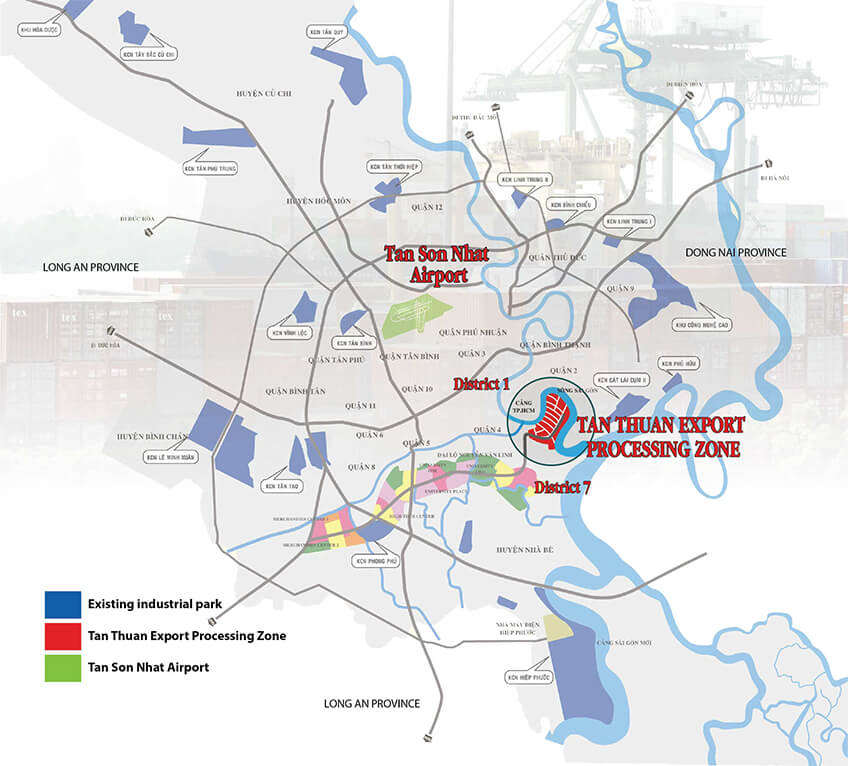 Strategic location of TTZ's Industrial Warehouses