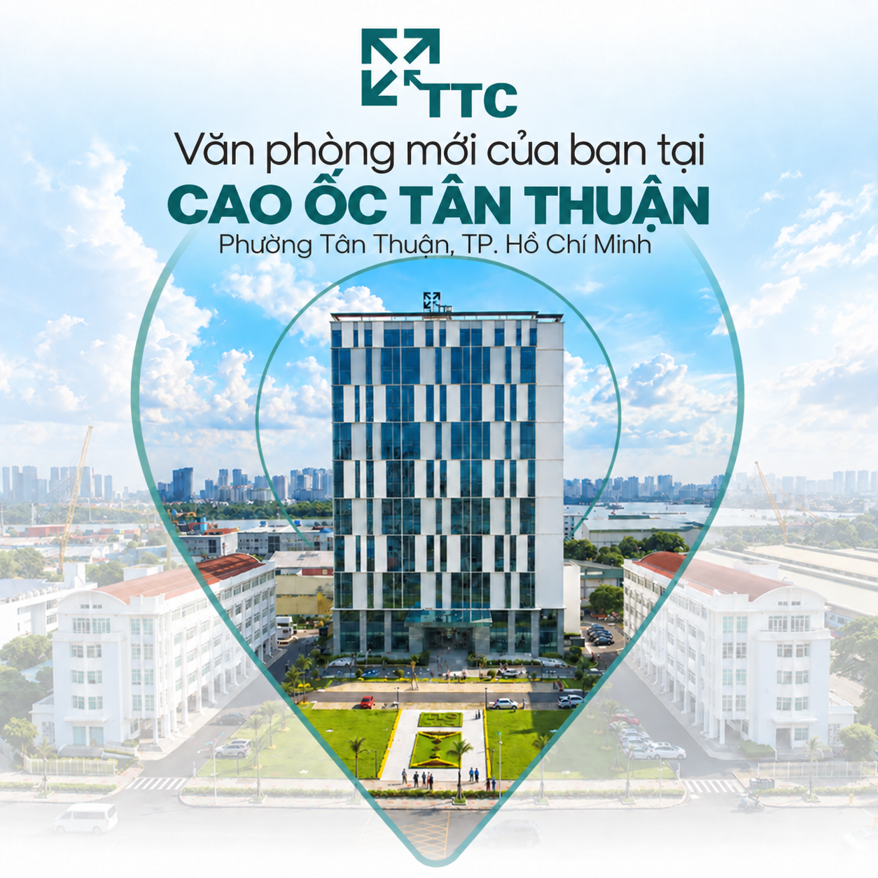 Mặt tiền Cao Ốc Tân Thuận (Tan Thuan Tower) tại Khu Tân Thuận, TP. Hồ Chí Minh